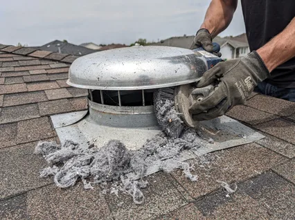Cleaning Dryer Vent On Roof in Waterford
