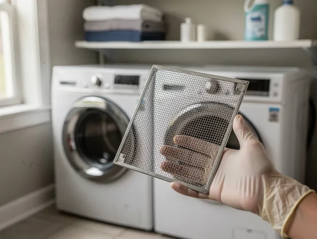 Waterford Dryer Vent Cleaning specialist performing detailed lint trap cleaning service in Waterford