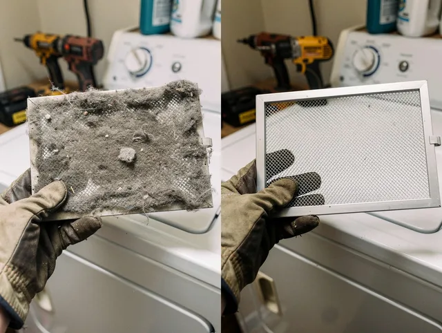 Professional lint trap cleaning by Waterford Dryer Vent Cleaning in Waterford