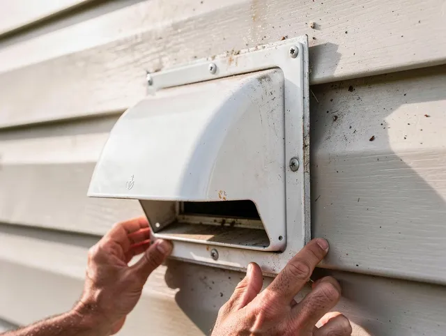 Waterford Dryer Vent Cleaning technician delivering thorough residential dryer vent cleaning service in Waterford